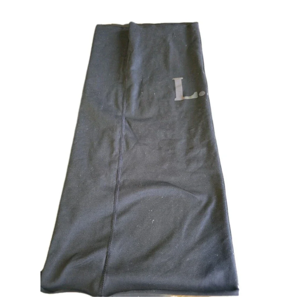 L.L.Bean Iridescent Logo Neck Gaiter Black Holographic Face Cover Scarf Tube